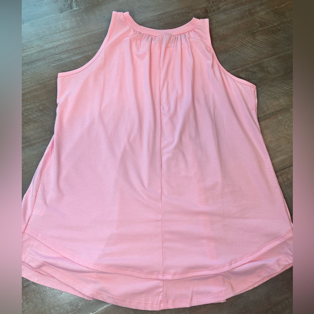 ⭐️Women’s pink summer pleated casual tank top - Picture 5 of 6